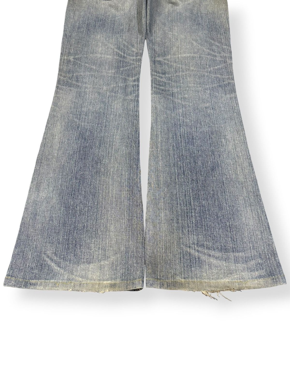 Edwin Vintage Edwin XV Mud Wash Flare Distressed Grunge Jeans Size US 31 - 13 Thumbnail