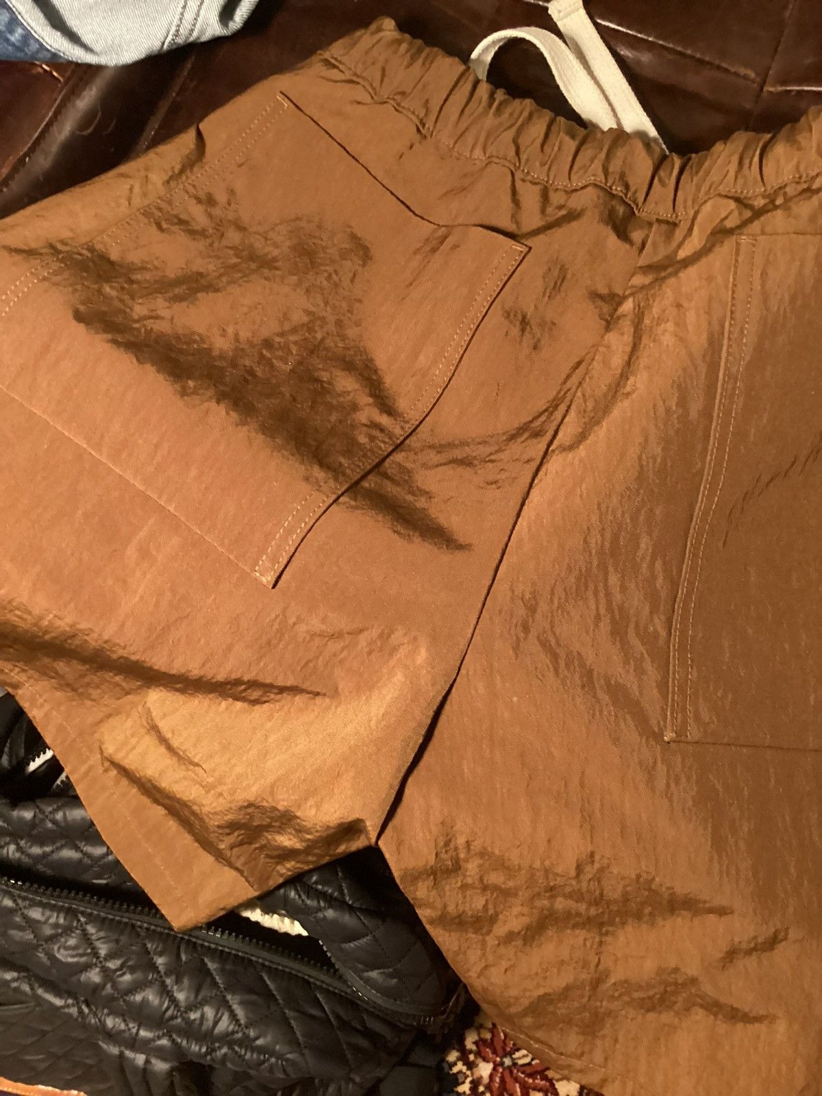MAN-TLE MAN-TLE R9D7 Shorts - Brown Nylon Size US 32 / EU 48 - 3 Thumbnail