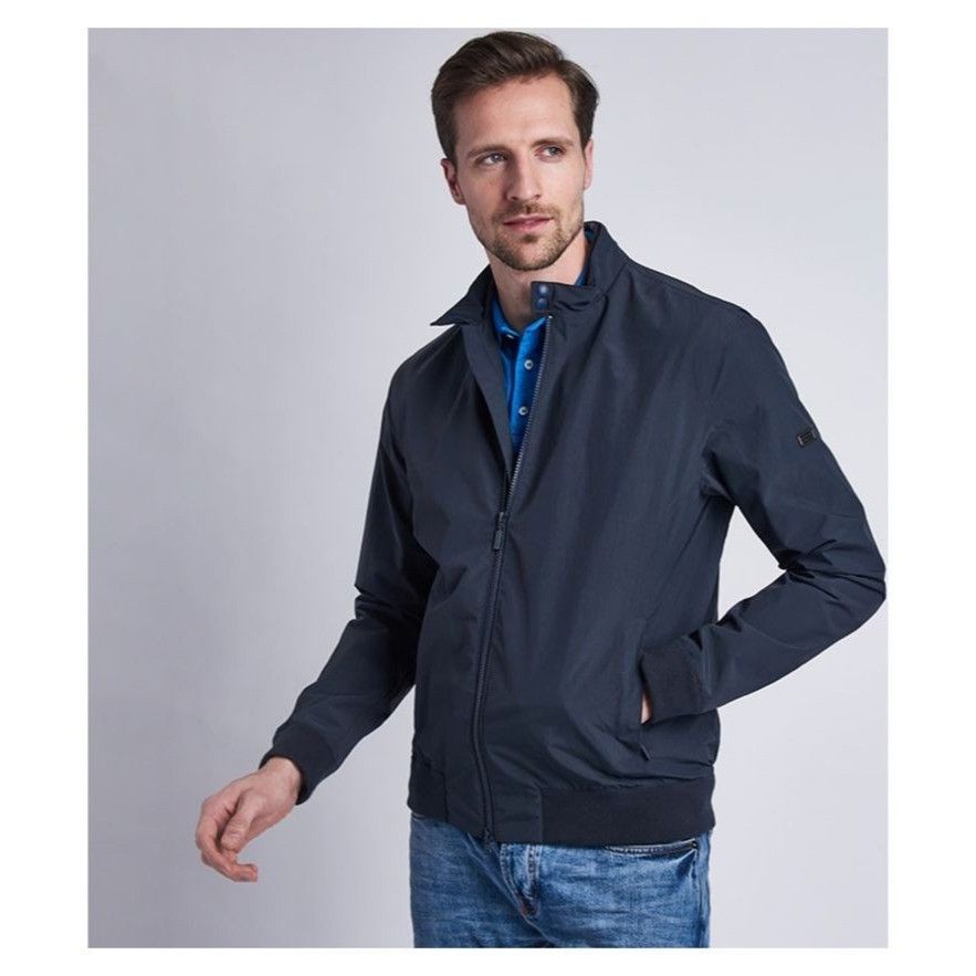 Barbour Barbour Int. Runnel Men's Blue High Neck Bomber Jacket Size Size US S / EU 44-46 / 1 - 1 Thumbnail