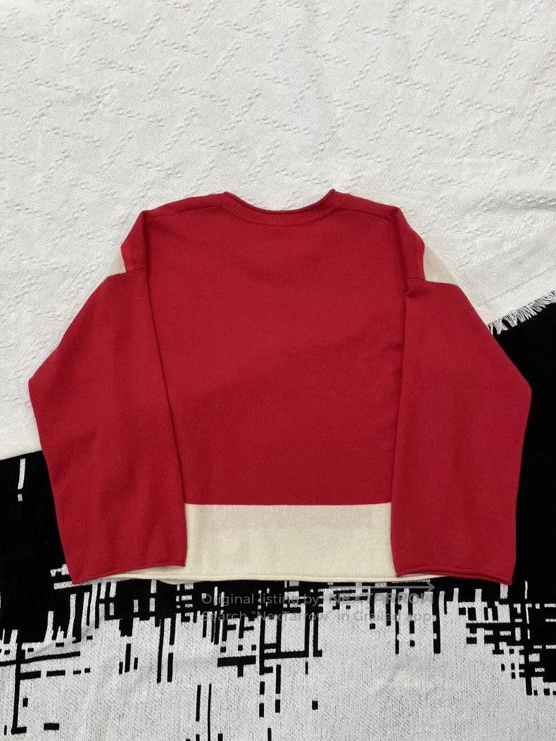 Hermes Hermes Red Colorblock Cashmere Sweater. Size US XS / EU 42 / 0 - 2 Thumbnail