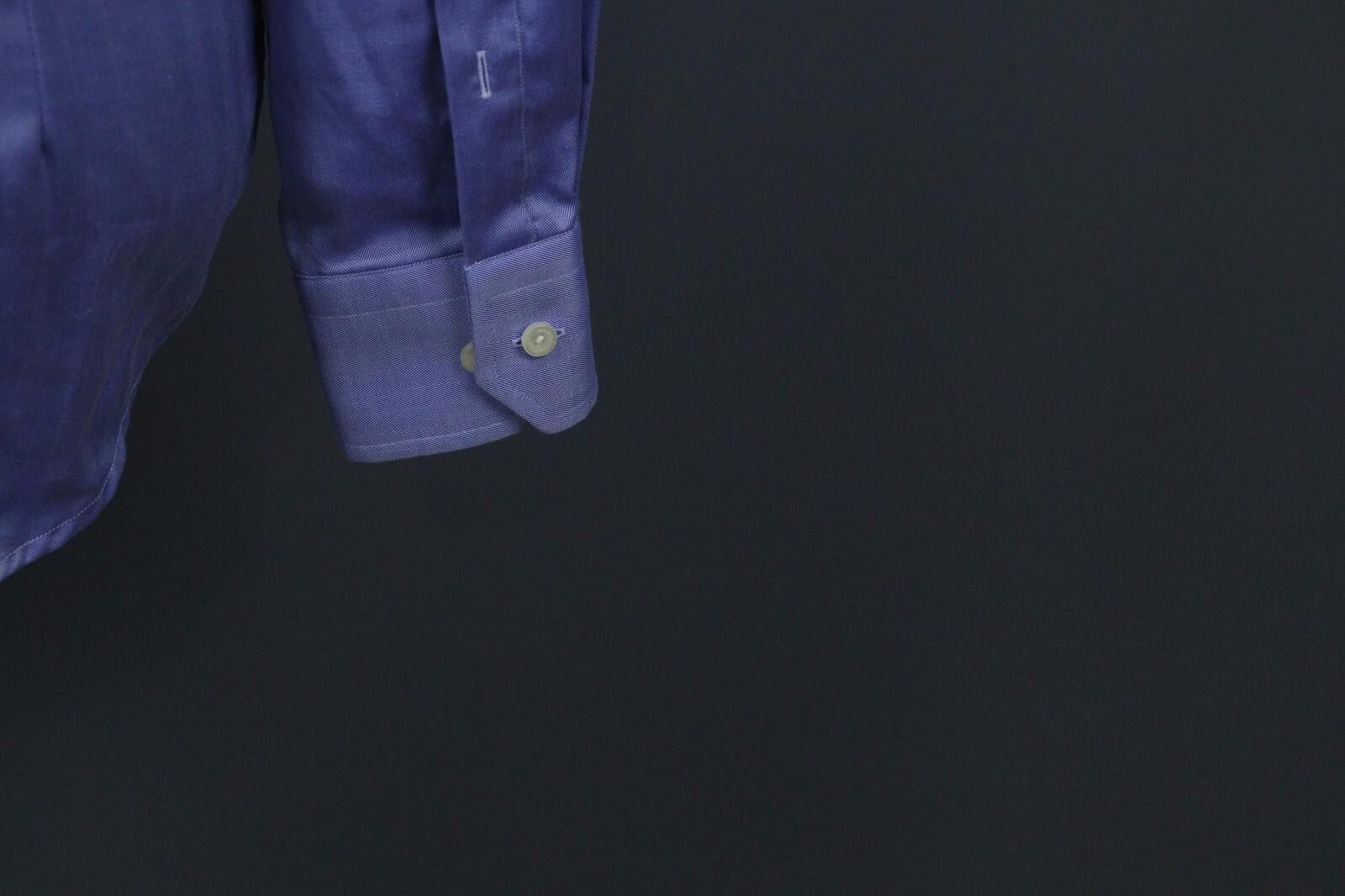 Eton Eton Slim Fit Blue Angle Cuff Shirt Size 40 / 15.75 Size US M / EU 48-50 / 2 - 12 Thumbnail