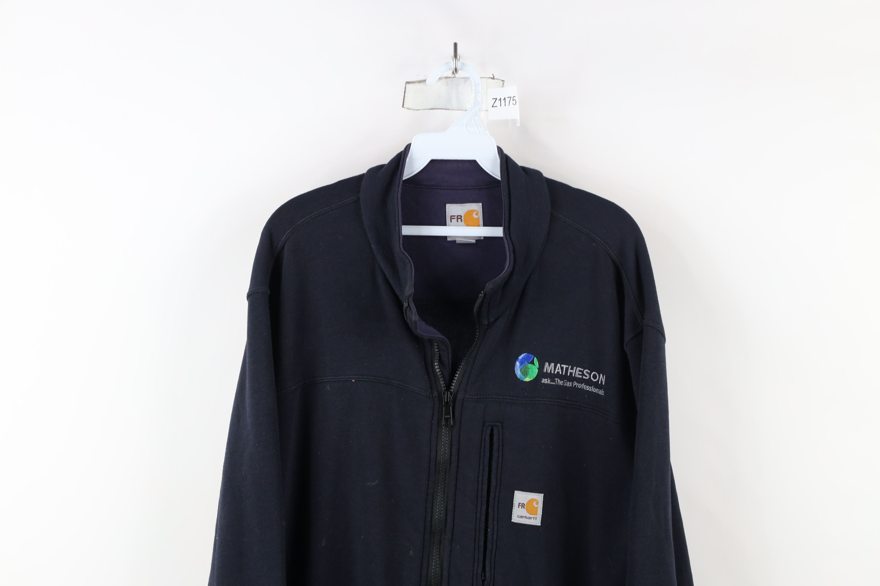Vintage Vintage Carhartt FR Fire Flame Resistant Full Zip Jacket Size US L / EU 52-54 / 3 - 2 Thumbnail