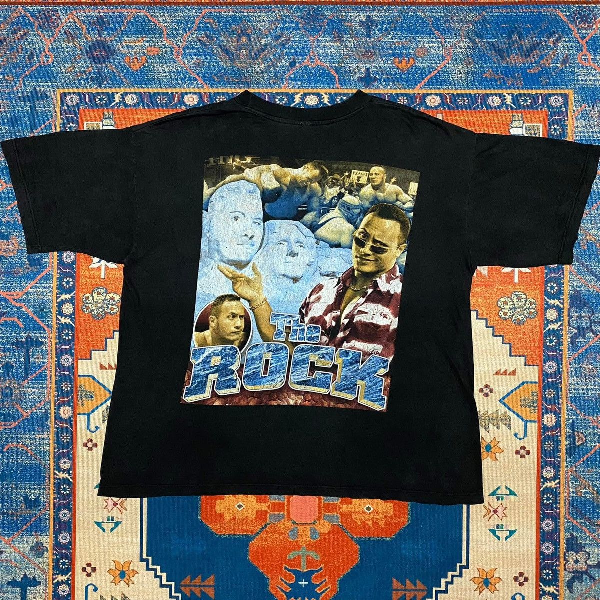 Rap Tees × Vintage × WWF Vintage 90’s The Rock Rap Tee Size US XL / EU 56 / 4 - 2 Thumbnail