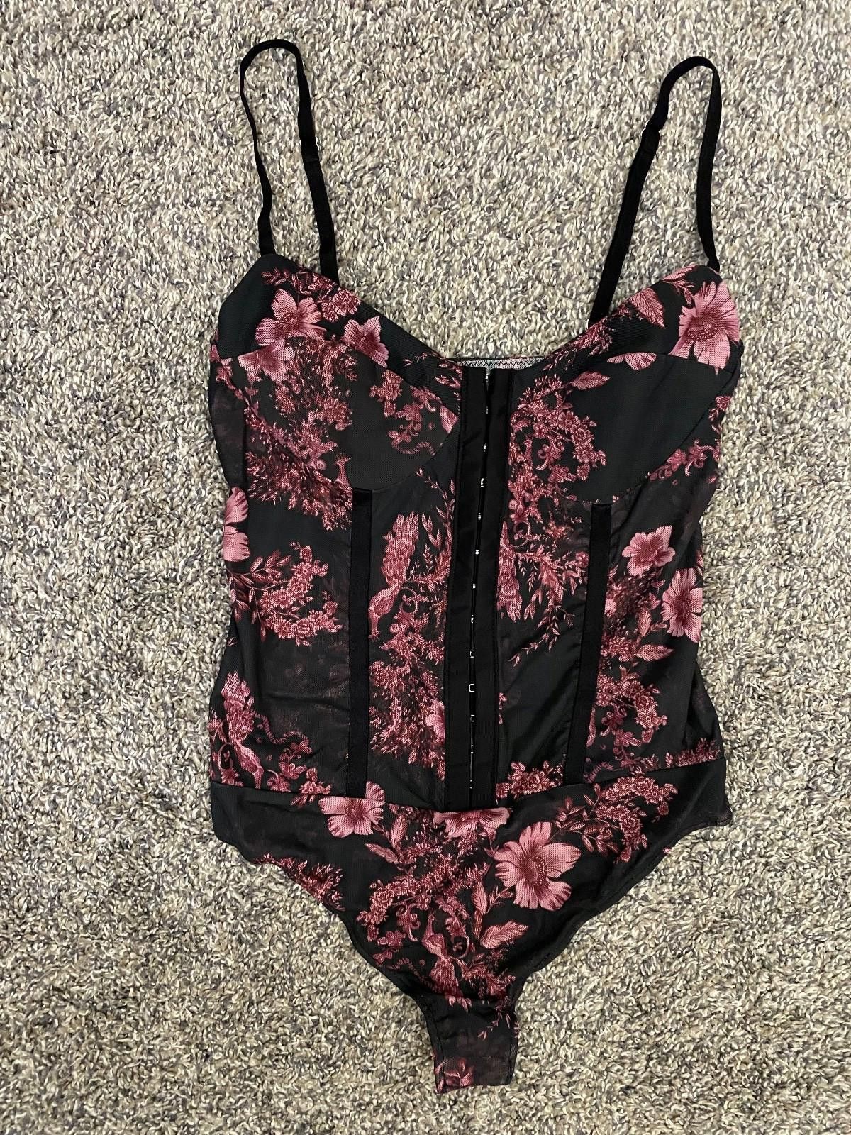 Free People FREE PEOPLE Intimately FP Floral Mesh Bodysuit (X-SMALL) Size XS / US 0-2 / IT 36-38 - 7 Thumbnail