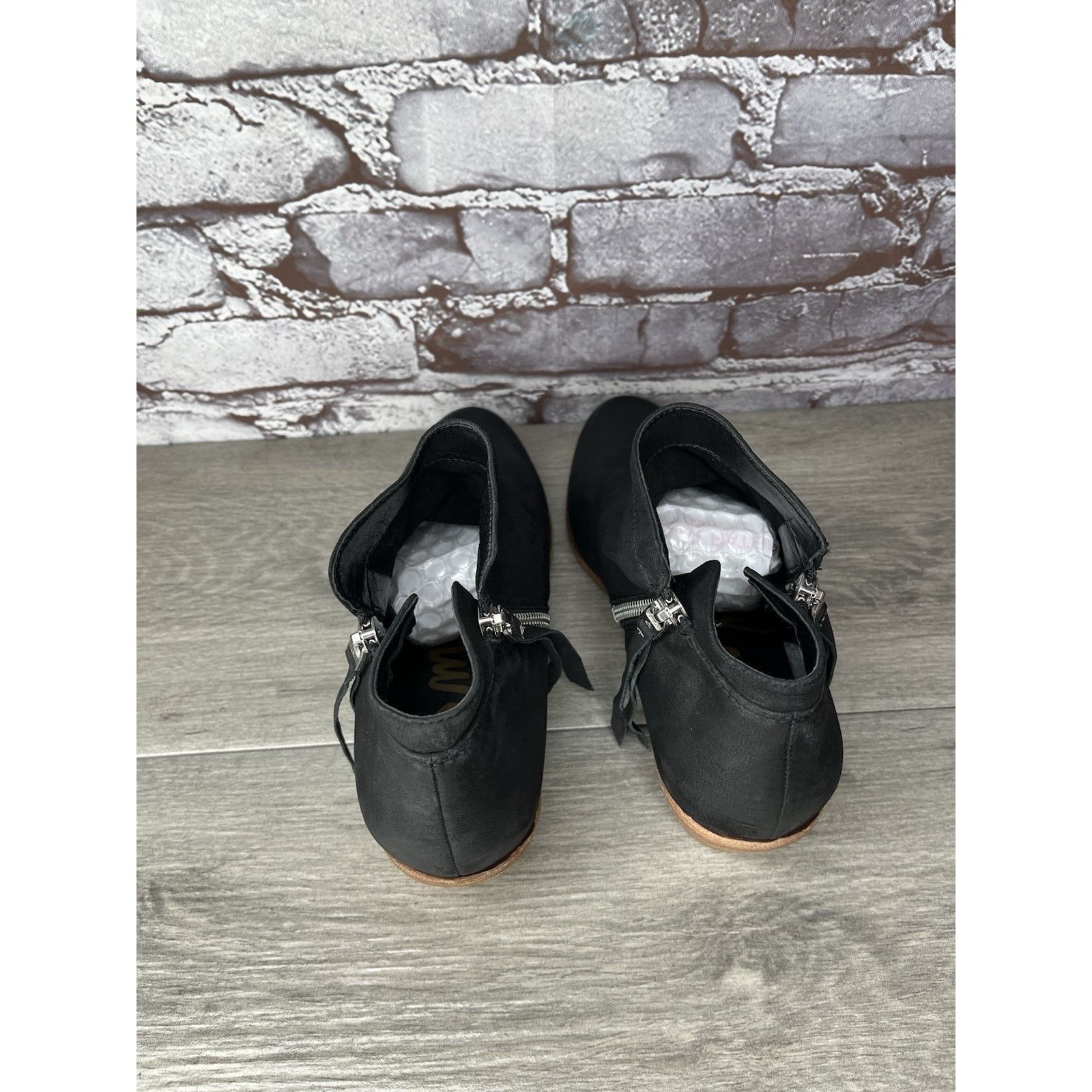Sam Edelman SAM EDELMAN Packer Black Nubuck Leather Zip Ankle Boots Wome Size US 7.5 / IT 37.5 - 6 Thumbnail