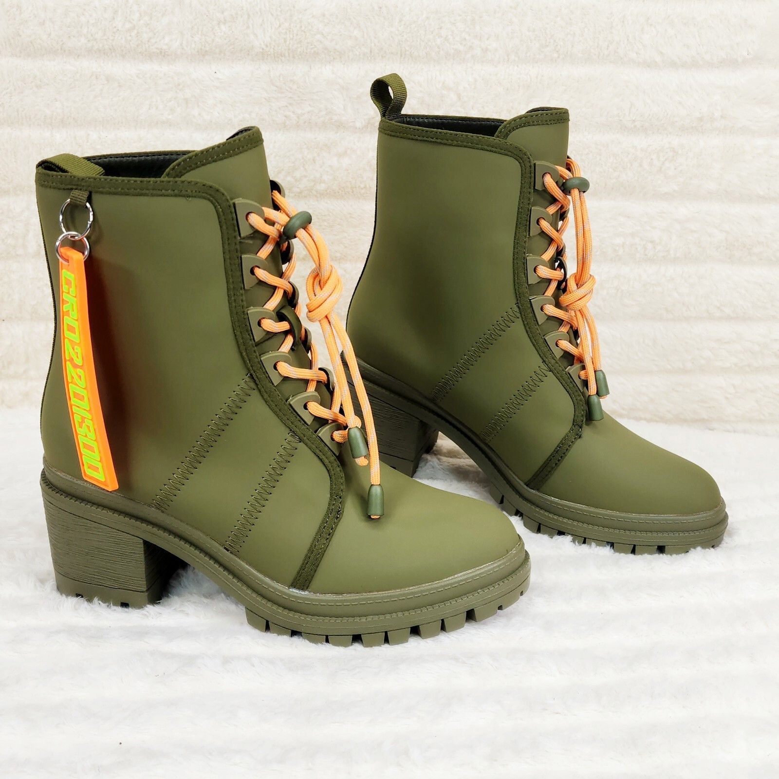 Other Stellar Olive Orange Water Resistant Combat Boots Brand New Size US 11 / IT 41 - 4 Thumbnail
