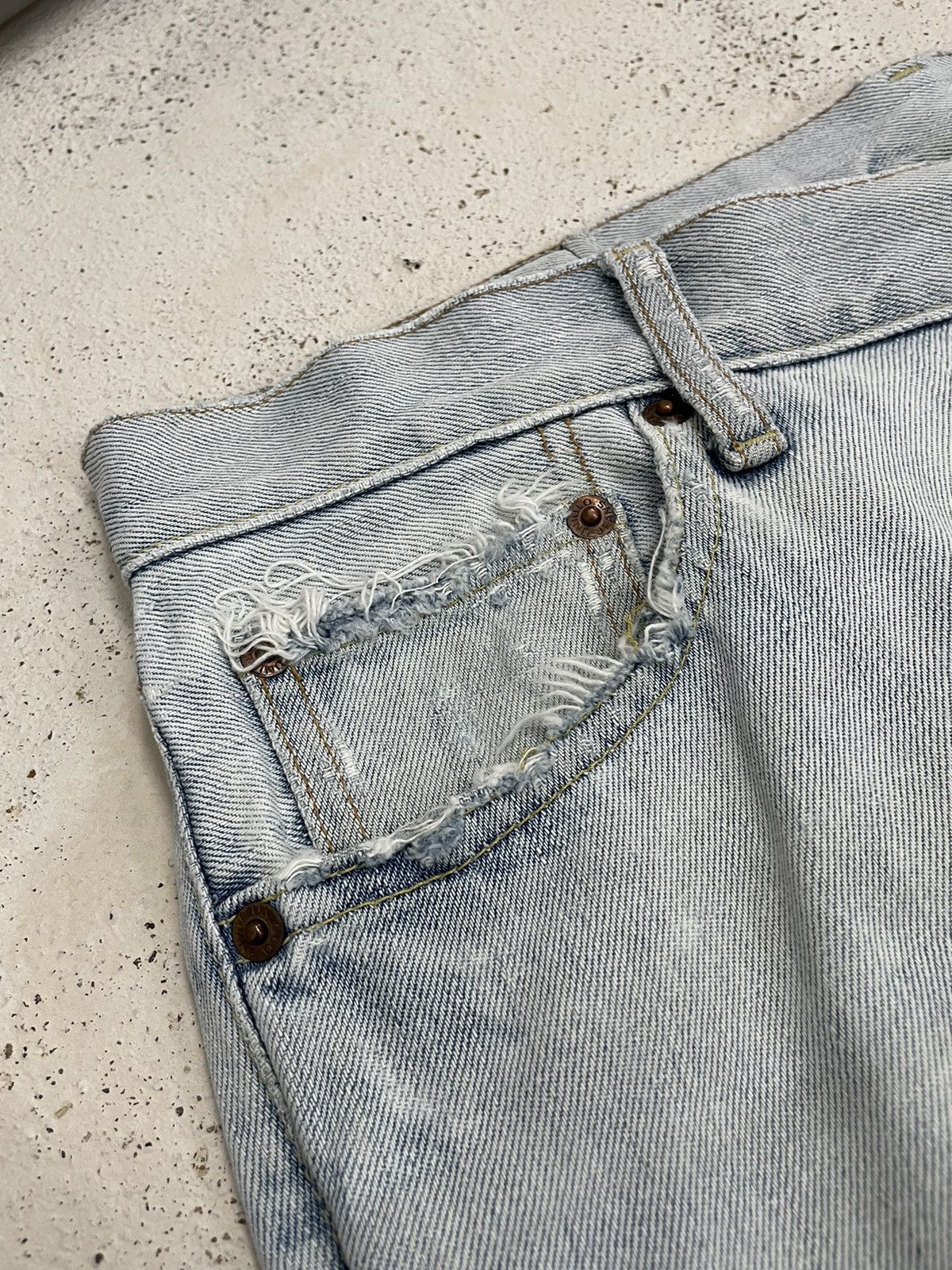 Japanese Brand × Uniqlo Uniqlo Double Knee Stain Distressed Custom Size US 33 - 9 Thumbnail