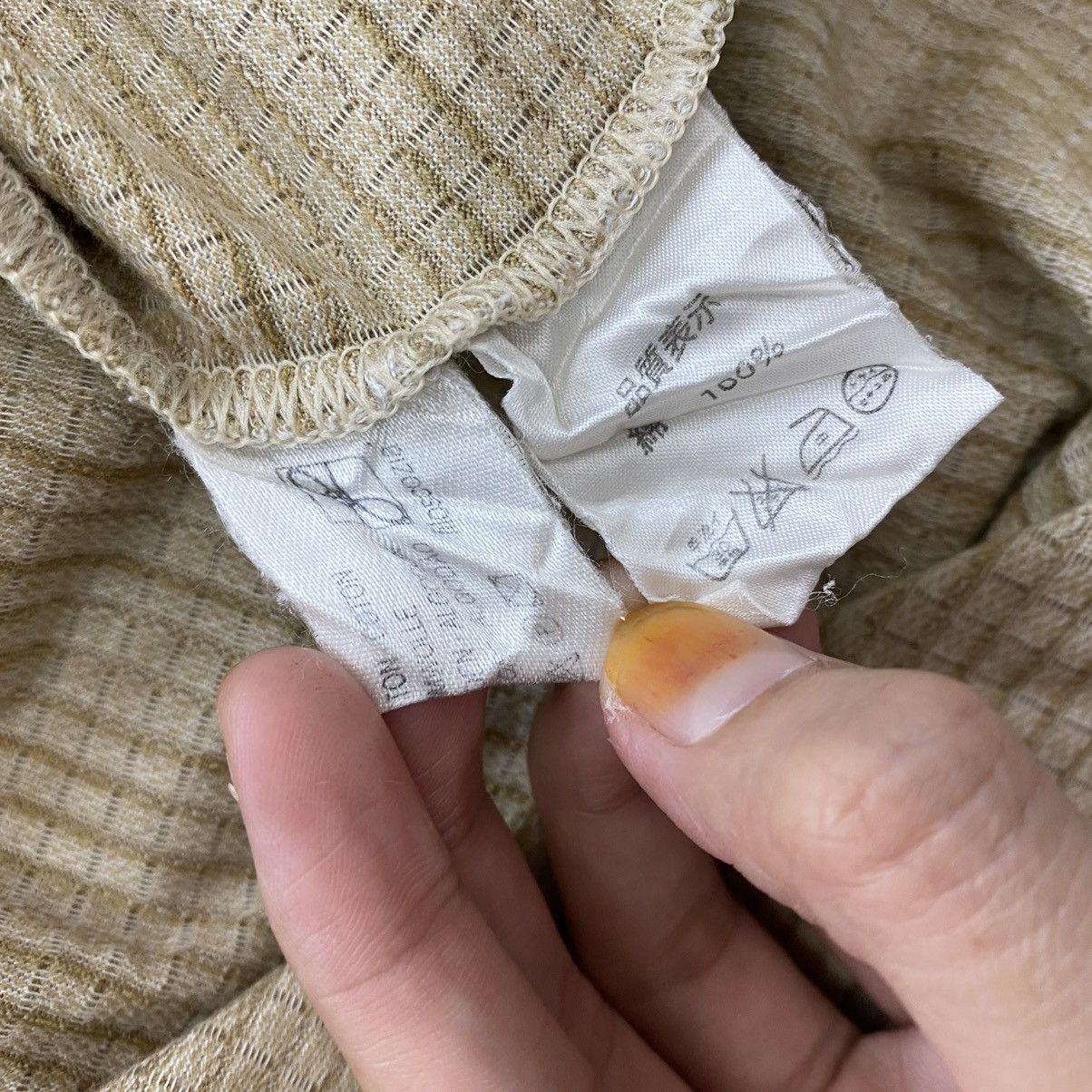 Other SIRONI Italian Brand Check Tartan Pocket Cream Short Sleeve Size US L / EU 52-54 / 3 - 5 Thumbnail