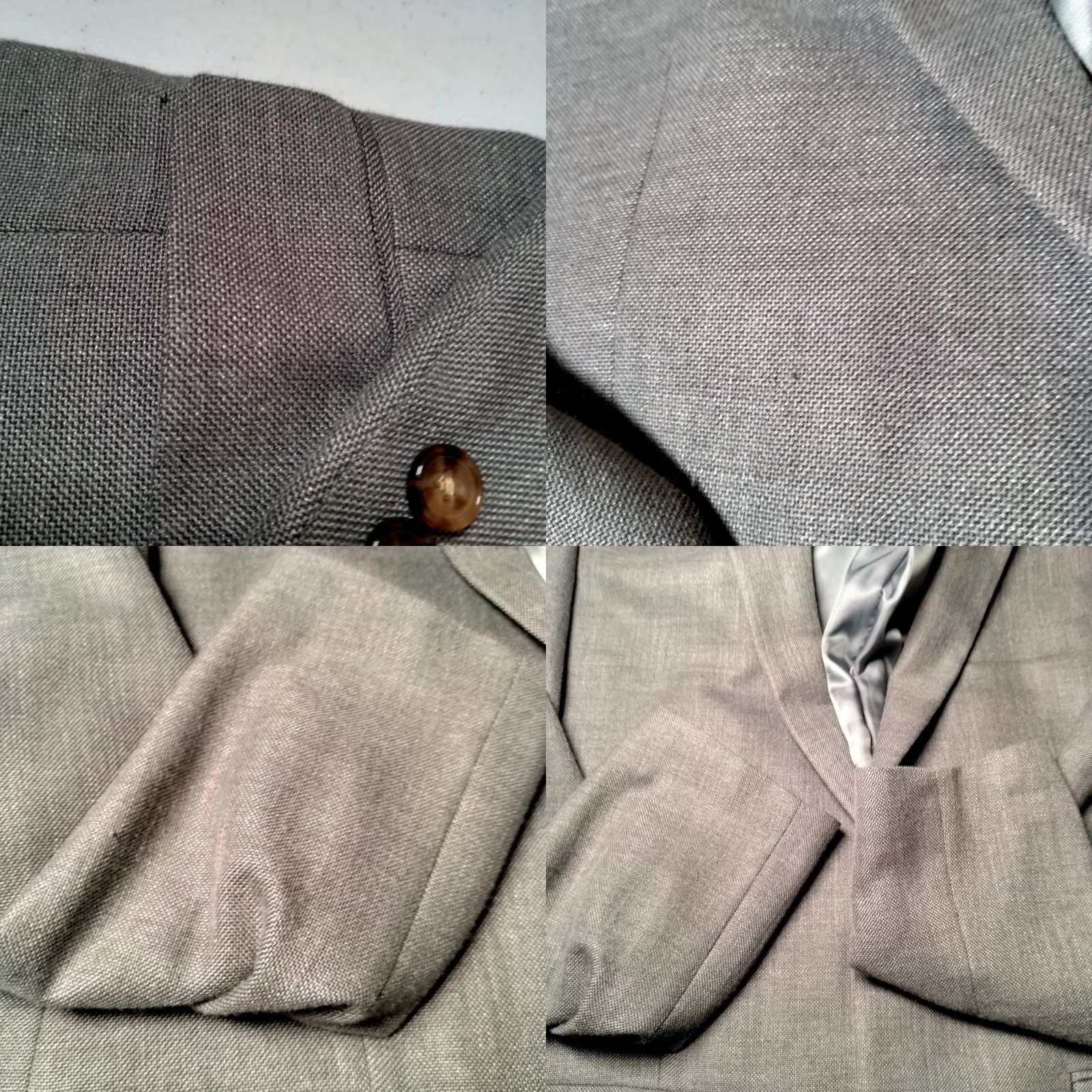 Ralph Lauren Lauren Ralph Lauren Blazer Men 42 R Gray Woven Poly Rayon Linen Blend Classic Office Wear Professional Mens Size 42R - 10 Thumbnail