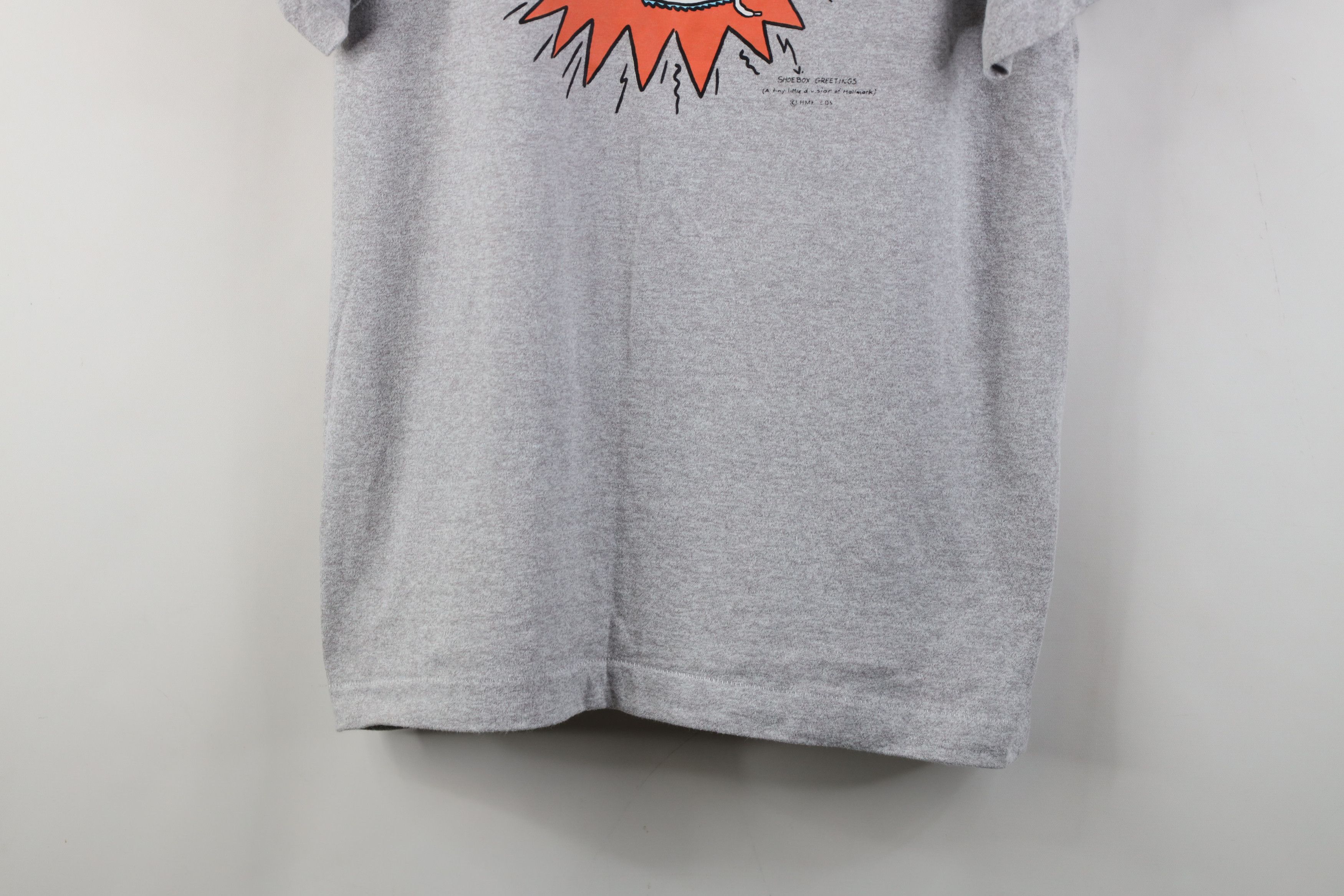 Vintage Vintage 80s Art I Run Therefore I Ache T-Shirt Gray USA Size US XL / EU 56 / 4 - 3 Thumbnail