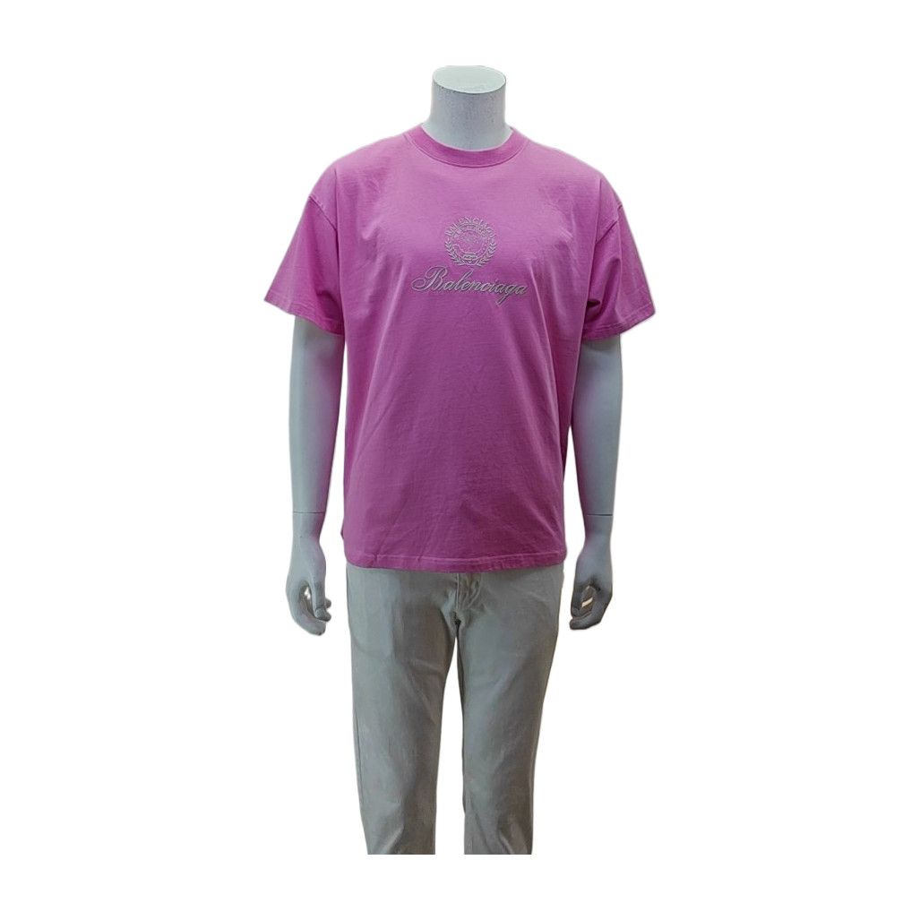 Balenciaga Balenciaga Embroidered Logo Pink T-Shirt Size M Size US M / EU 48-50 / 2 - 1 Thumbnail
