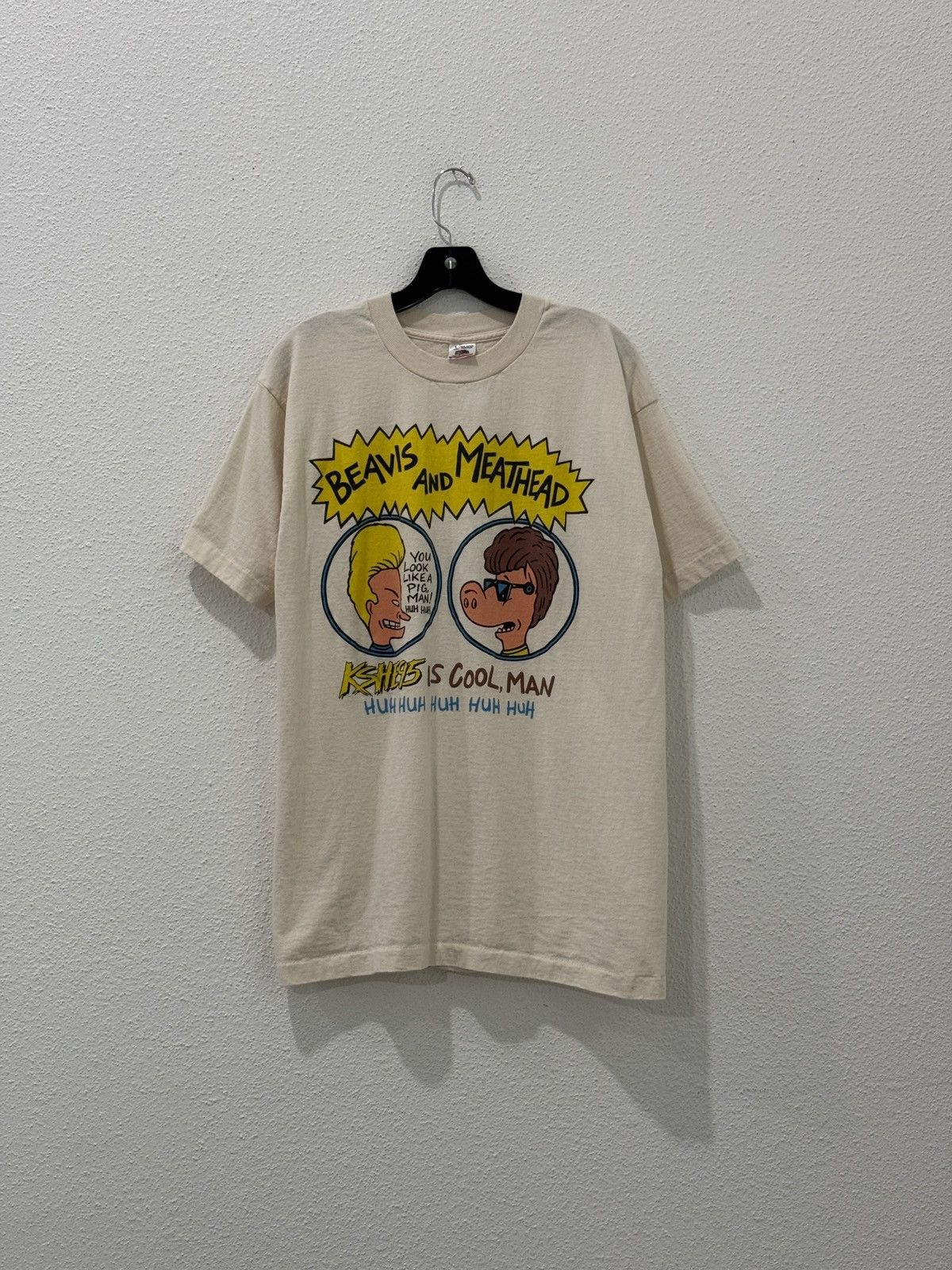 Fruit Of The Loom Vintage 90s Beavis And Meathead Rare Large KSHE95 Radio Tee Size US L / EU 52-54 / 3 - 1 Thumbnail
