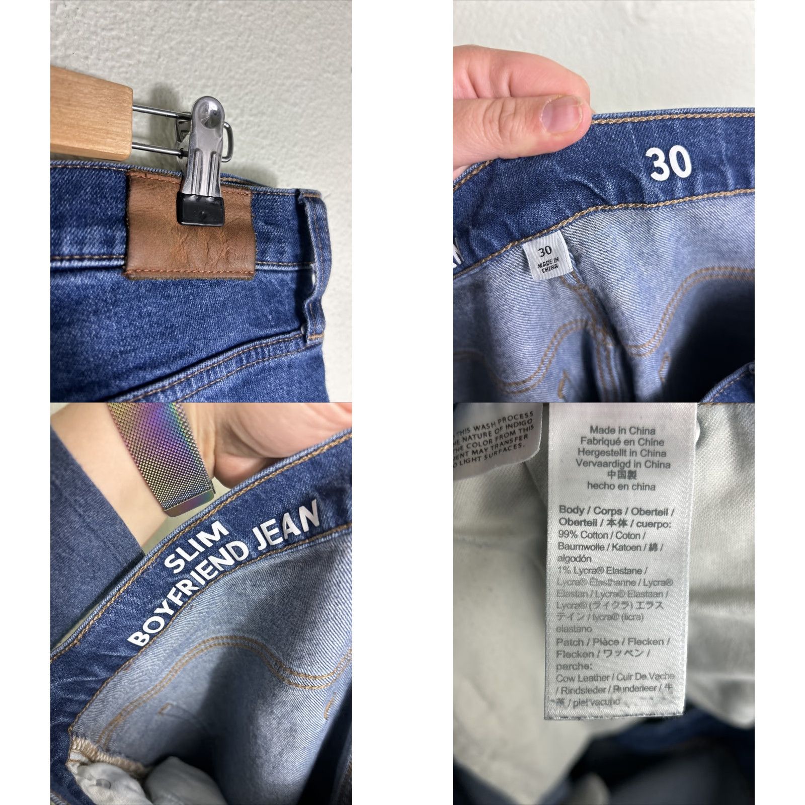 J.Crew J. Crew Jeans Slim Boyfriend Denim Stretch Womens Blue 30x28 Distressed AT848 Size 30" / US 8 / IT 44 - 9 Thumbnail