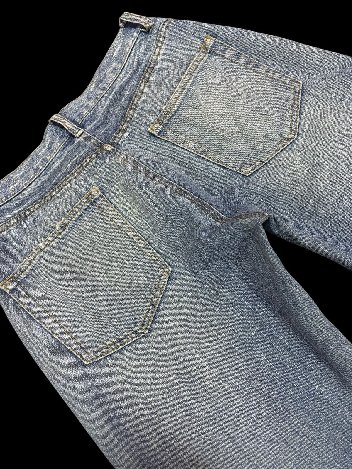 Japanese Brand Vtg Japan Noveau Brillant Homme Distressed Patchwork Jeans Size US 30 / EU 46 - 7 Thumbnail
