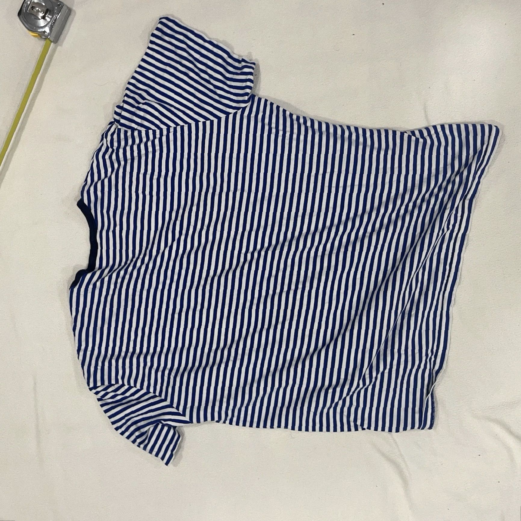 Ralph Lauren Ralph Lauren Polo T-Shirt Blue White Striped Cotton Short Sleeve Crew Neck 2XL Mens Classic Logo Size US XXL / EU 58 / 5 - 2 Thumbnail