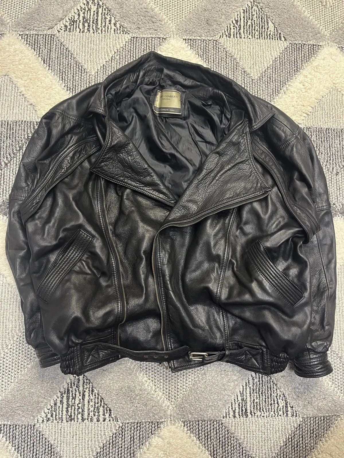 Vintage Carlo Comberti Vintage Leather Jacket Size US XL / EU 56 / 4 - 1 Thumbnail