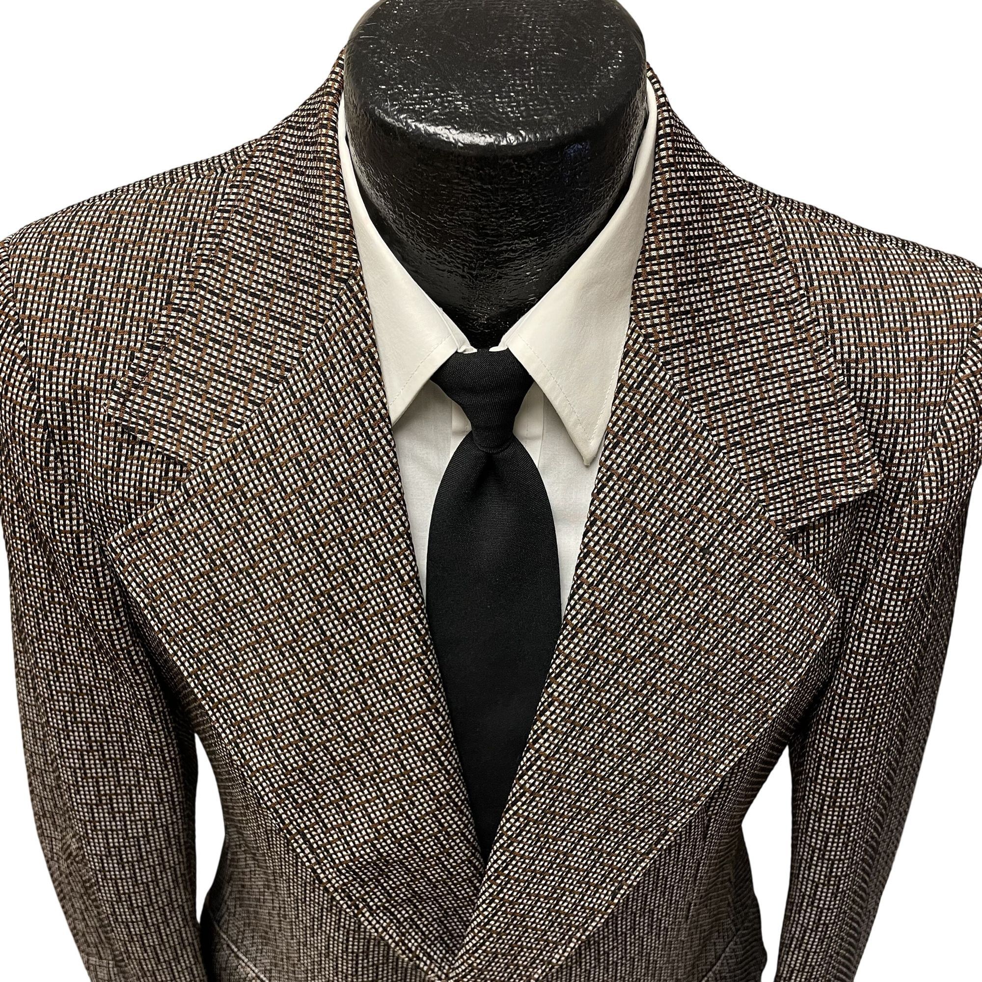 Other Vtg Town & Campus Textured GRID Static Disco Sport Coat Size 38L - 2 Thumbnail
