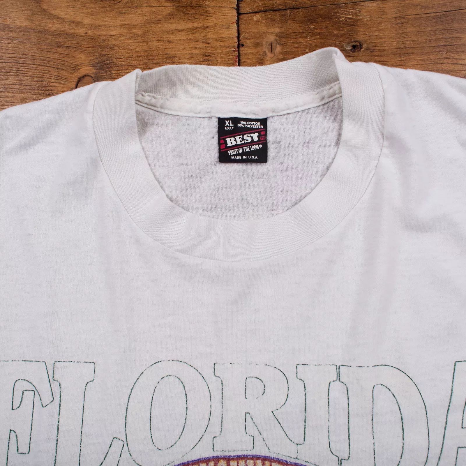 Fruit Of The Loom Vintage Fruit of the Loom Single Stitch T Shirt Graphic Size US XL / EU 56 / 4 - 4 Thumbnail