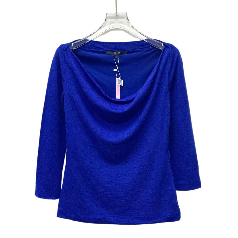 Gucci gucci deep blue cowl neck long sleeve top-dmc Size US S / EU 44-46 / 1 - 1 Thumbnail
