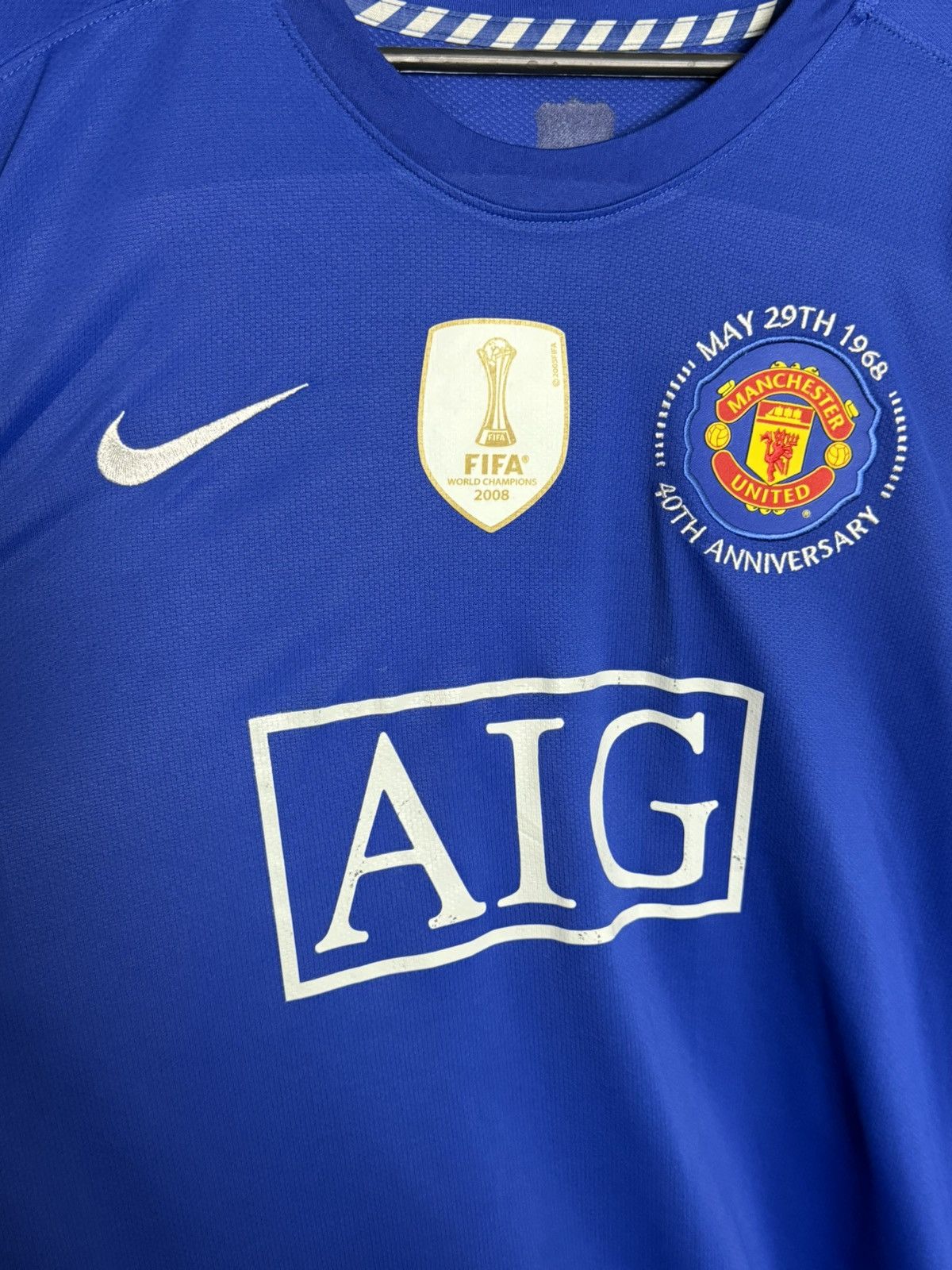 Nike sticky print Manchester United 08/09 Third Scholes Jersey Size US XXL / EU 58 / 5 - 4 Thumbnail