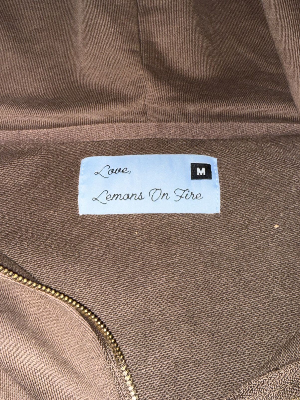 Other Lemons On Fire Brown Leather Zip Up Hoodie Size US M / EU 48-50 / 2 - 3 Thumbnail