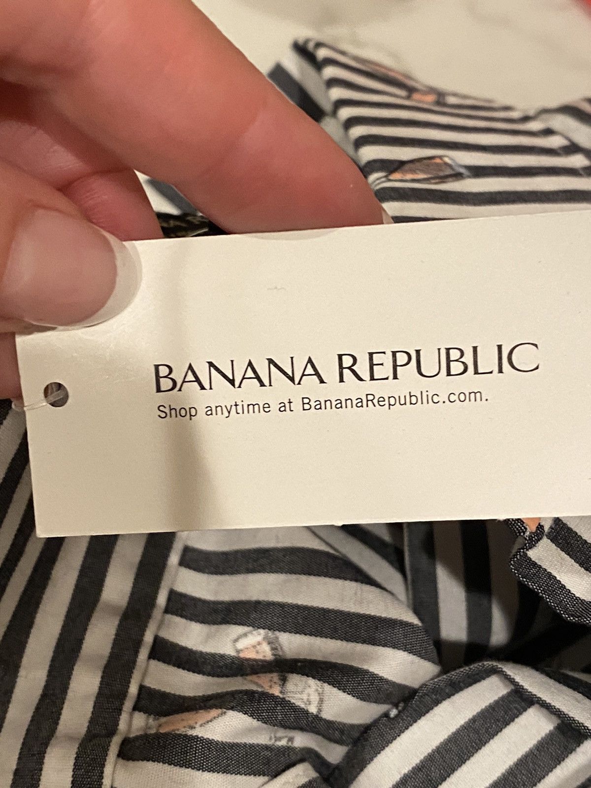 Banana Republic NWT Banana Republic Champagne Button Down Shirt Striped S Size S / US 4 / IT 40 - 7 Thumbnail