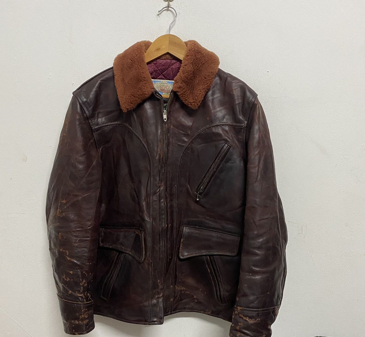 Aero Leathers 🔥Vintage Aero Leather halfbelt highwayman jacket Size US S / EU 44-46 / 1 - 21 Thumbnail