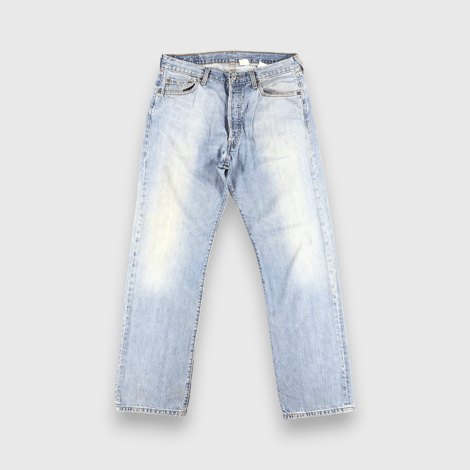 Levi's 90s Vintage Light Wash Levis 501 Jeans-J1549 Size US 33 - 1 Thumbnail