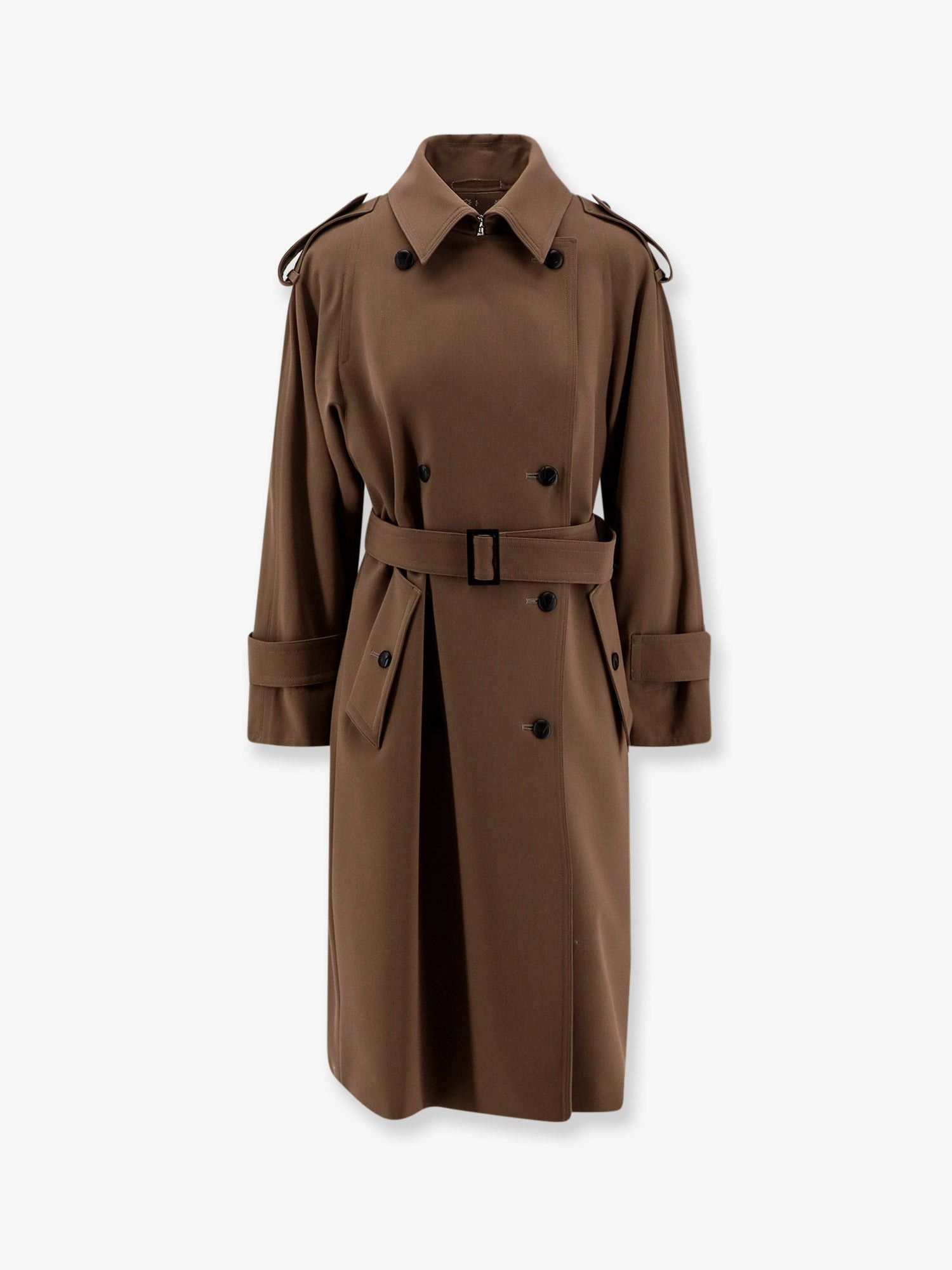 Max Mara Mxmcerto Virgin Wool Trench Size M / US 6-8 / IT 42-44 - 1 Thumbnail