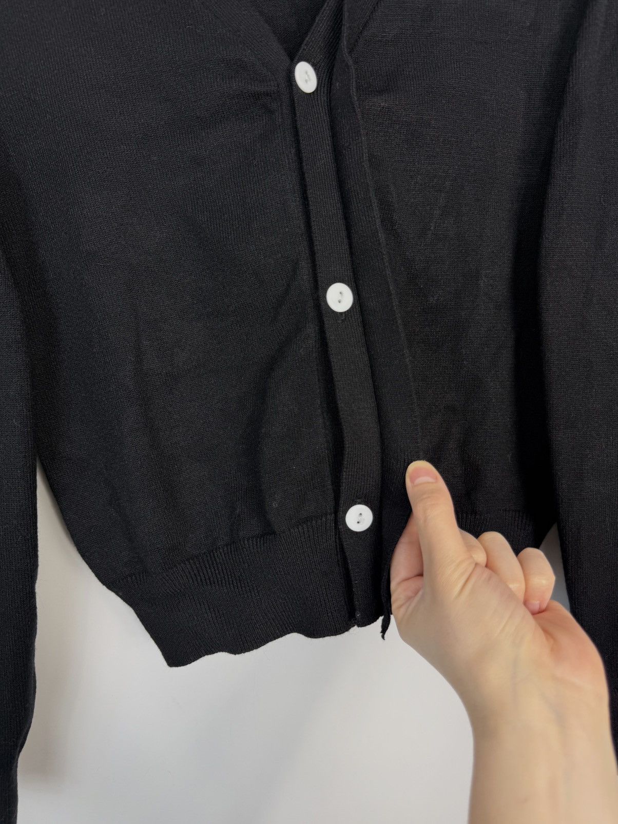 Christian Dior Monsieur Christian Dior Paris Black Cardigan 70% Cotton 30% Wool Size S / US 4 / IT 40 - 4 Thumbnail
