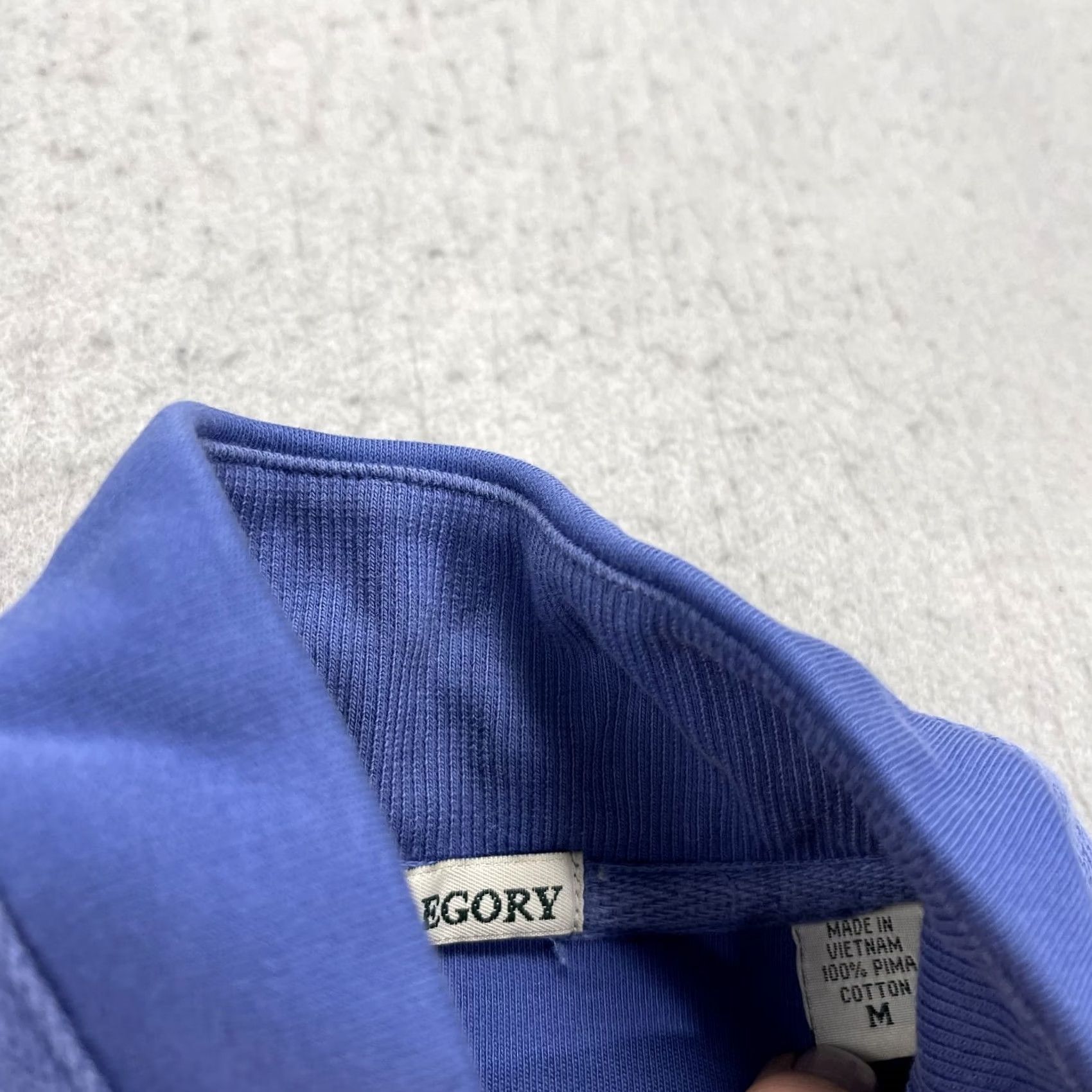 REEF Clark & Gregory Ocean Reef Club Golf Sweater Mens M Blue 1/4 Zip Logo Knit Pullover Mock Neck Cotton Sweater Size US M / EU 48-50 / 2 - 6 Thumbnail