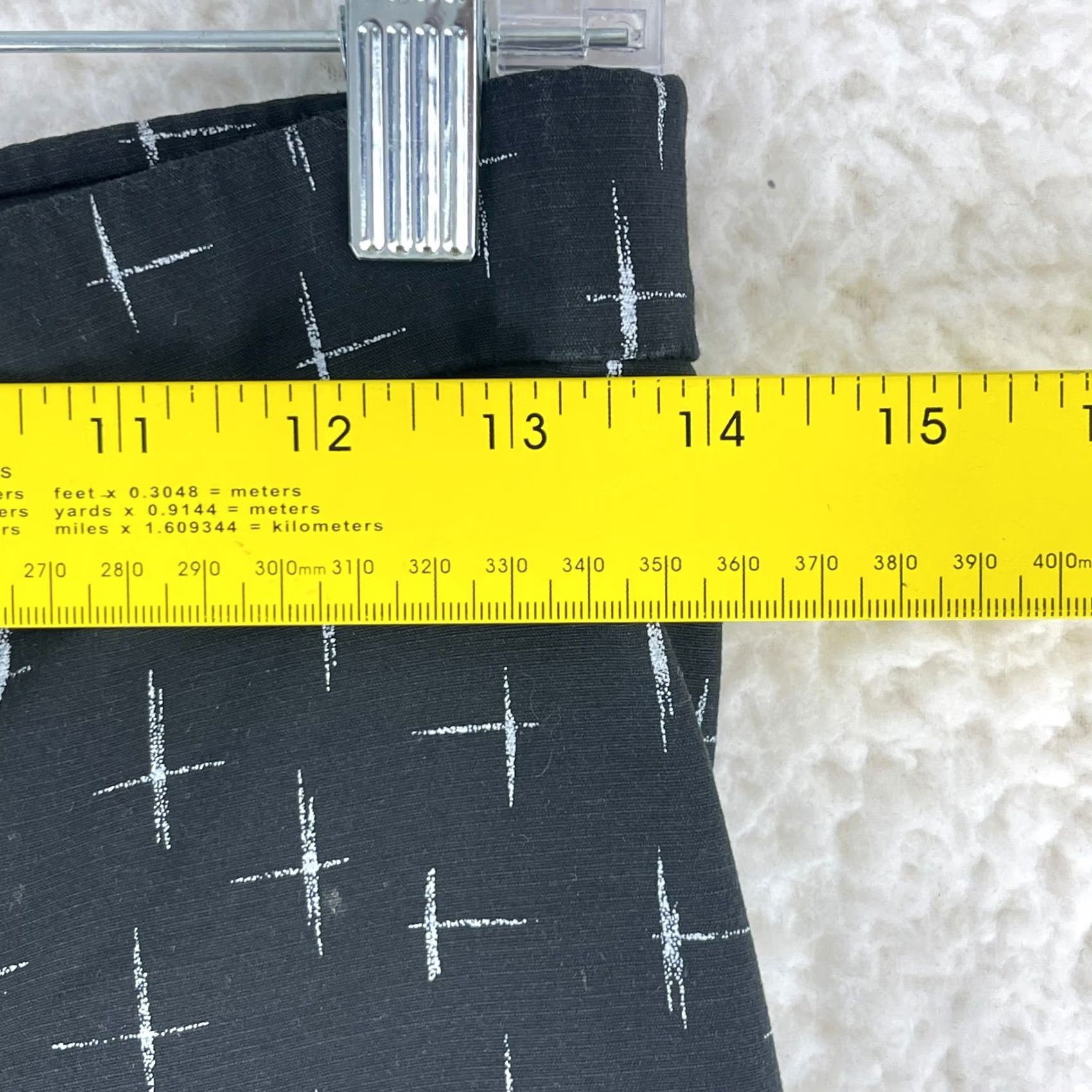 J. Jill J. Jill Black Print Flat Front Cropped Pants Womens Size 6 Geometric Cropped Straight Leg Casual Ready-to-Wear Women’s Pants Size 28" / US 6 / IT 42 - 6 Thumbnail