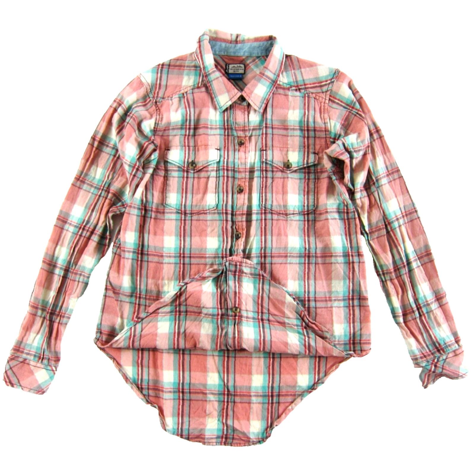 KAVU KAVU 100% Cotton Pink Blue Plaid Long Sleeve Collared Button Down Shirt Women S Size S / US 4 / IT 40 - 4 Thumbnail
