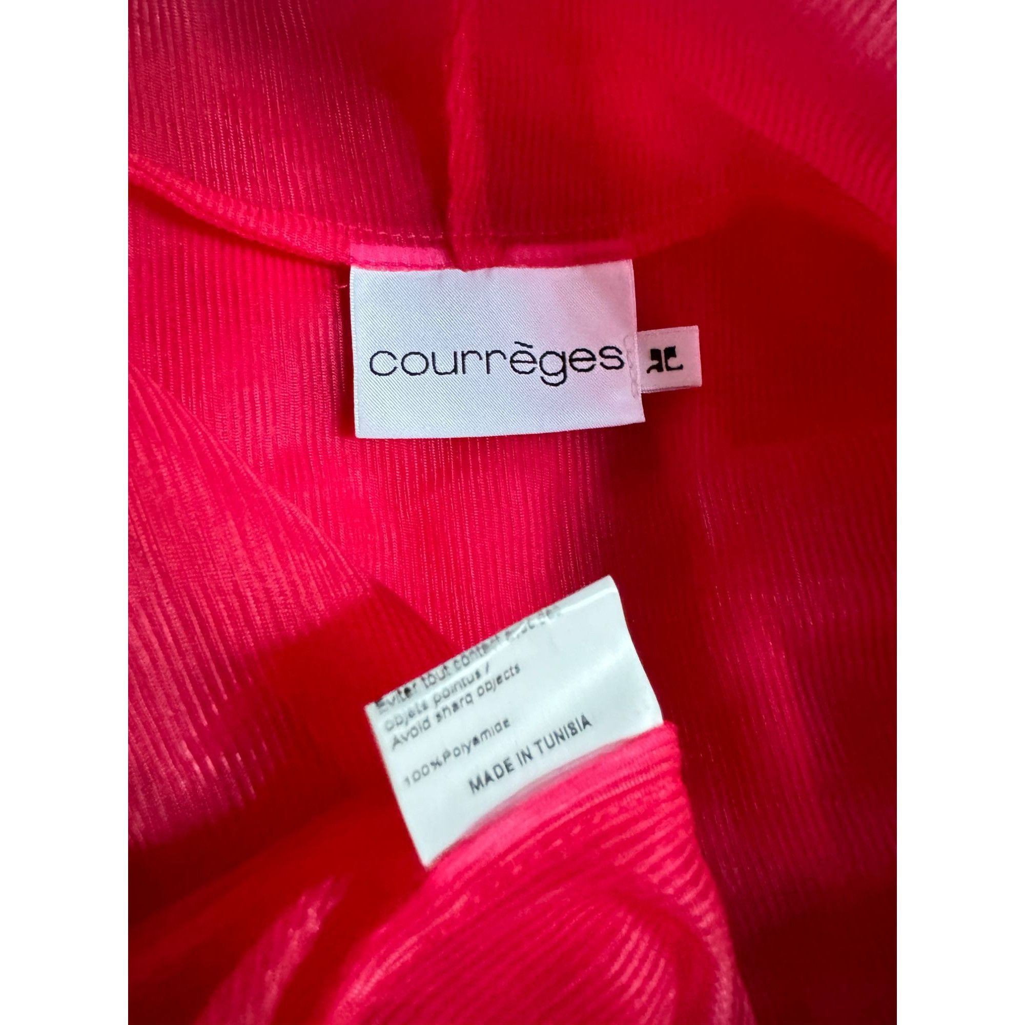 Courreges Pink “Eskimo Sunglasses” Tank Top + Sheer Pink Hoodie Size M / US 6-8 / IT 42-44 - 8 Thumbnail