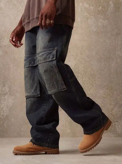 Designer × Japanese Brand × Vintage washed faded cleanfit yuppie bootcut cargo pants Size US 30 / EU 46 - 2 Thumbnail