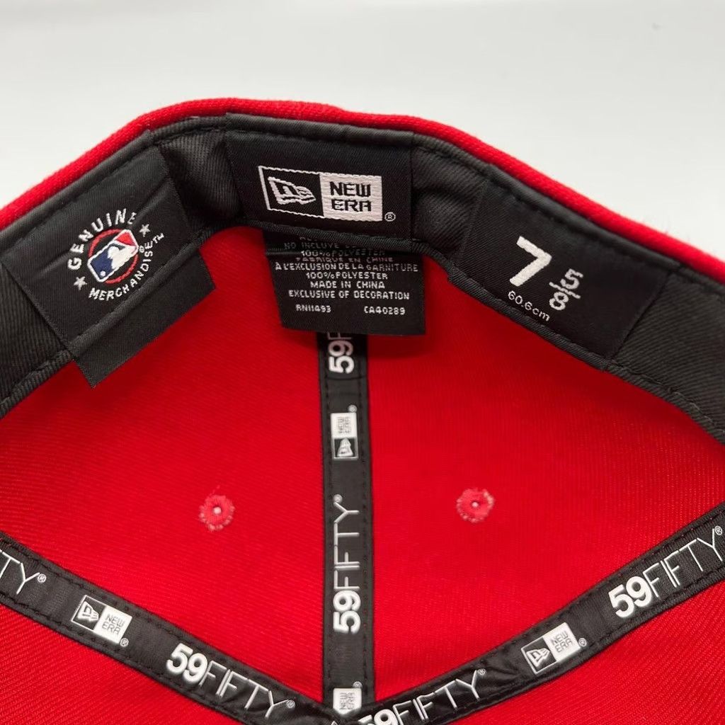 New Era Cincinnati Reds Hat Men 7 5/8 Red 59Fifty New Era Fitted Cap Size ONE SIZE - 6 Thumbnail
