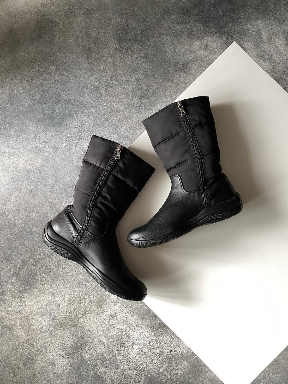 Prada 2000`s Prada Puffer / Leather Winter Boots Vintage Women US6 Size US 6.5 / IT 36.5 - 8 Thumbnail