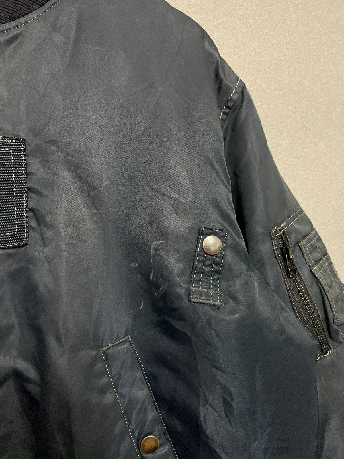 Vintage 412. The Army Air Force Style Bomber Sun Faded Size US M / EU 48-50 / 2 - 6 Thumbnail