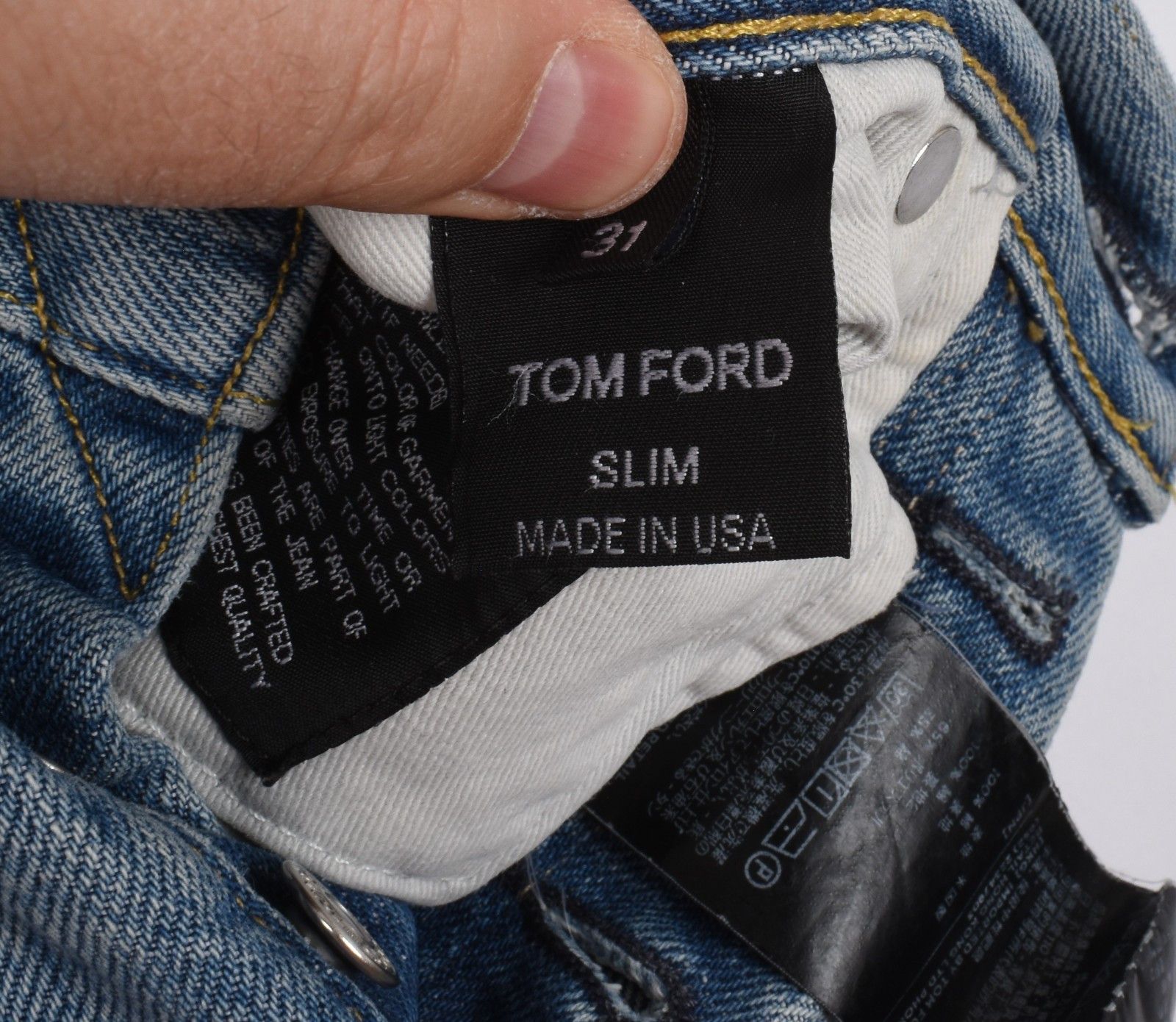Tom Ford Tom Ford Men Jeans Slim Fit selvedge strong Size 31, S2096 Size US 31 - 12 Thumbnail