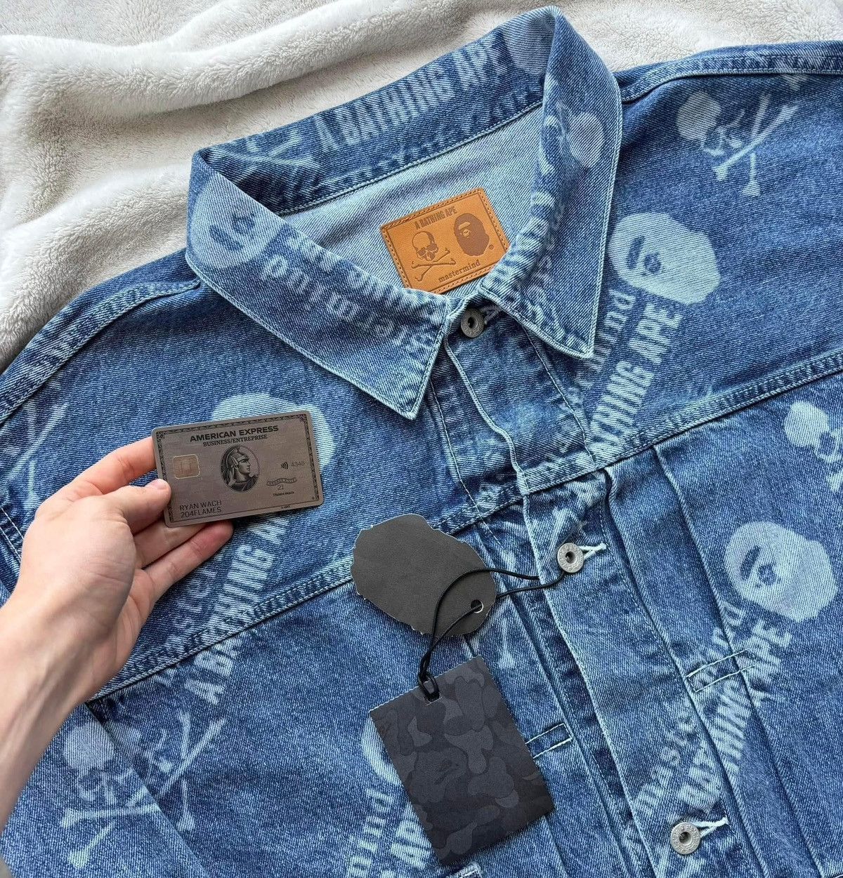 Bape Bape x Mastermind Washed Denim Jacket Size US XXL / EU 58 / 5 - 2 Thumbnail