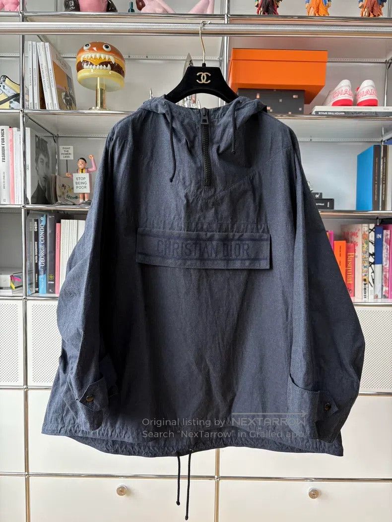 Dior Dior Dark blue slogan logo hoodie windbreaker jacket Size S / US 4 / IT 40 - 1 Thumbnail