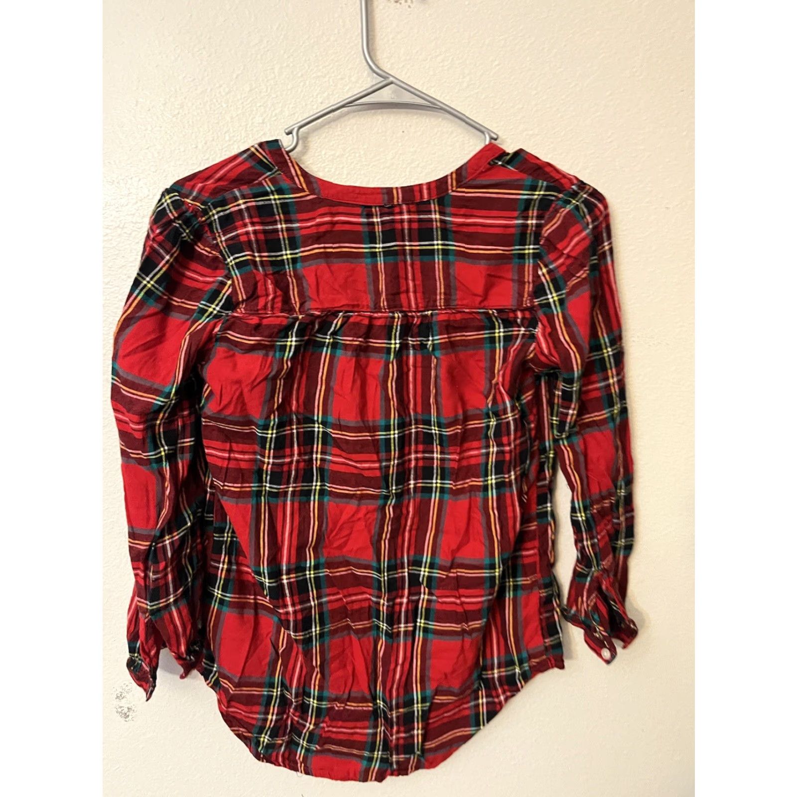 Old Navy VINTAGE Old Navy Flannel Tunic Shirt Women’s Red Plaid Button-Up Size XS Size XS / US 0-2 / IT 36-38 - 3 Thumbnail
