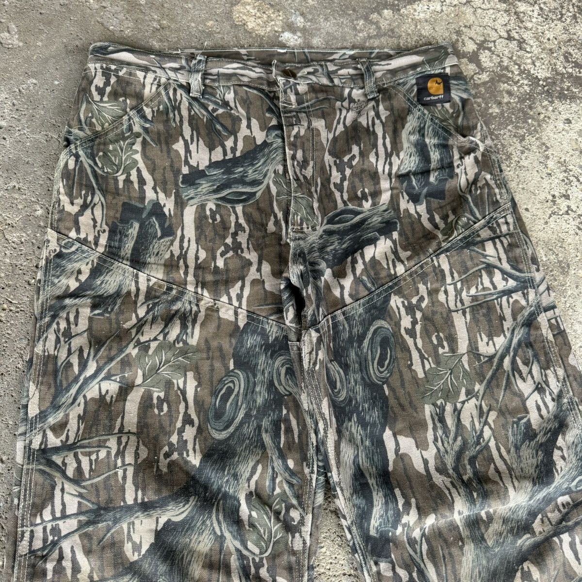 Carhartt × Mossy Oaks × Vintage RARE VINTAGE 1980s CARHARTT MOSSY OAKS TREE CAMO PANTS Size US 36 / EU 52 - 3 Thumbnail