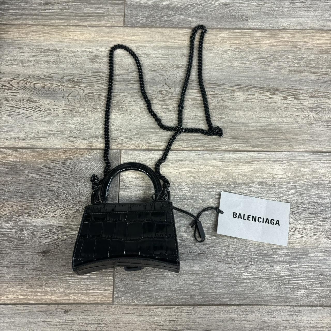 Balenciaga Balenciaga Mini hourglass bag croc Size ONE SIZE - 2 Thumbnail