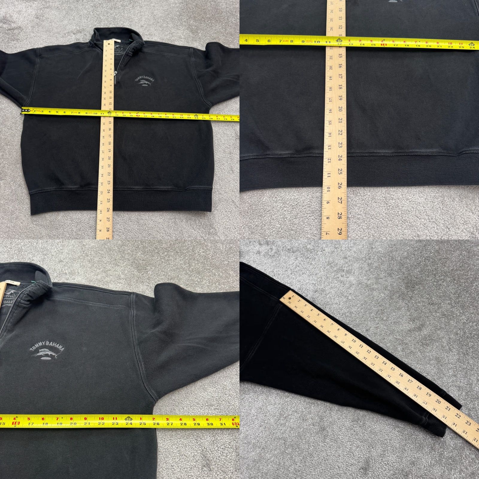 Tommy Bahama Tommy Bahama Sweatshirt Mens XL Black 1/4 Zip Pullover Knit Cotton Relaxed Logo Marlin Outdoor Athleisure shirt/hoodie style Size US XL / EU 56 / 4 - 9 Thumbnail