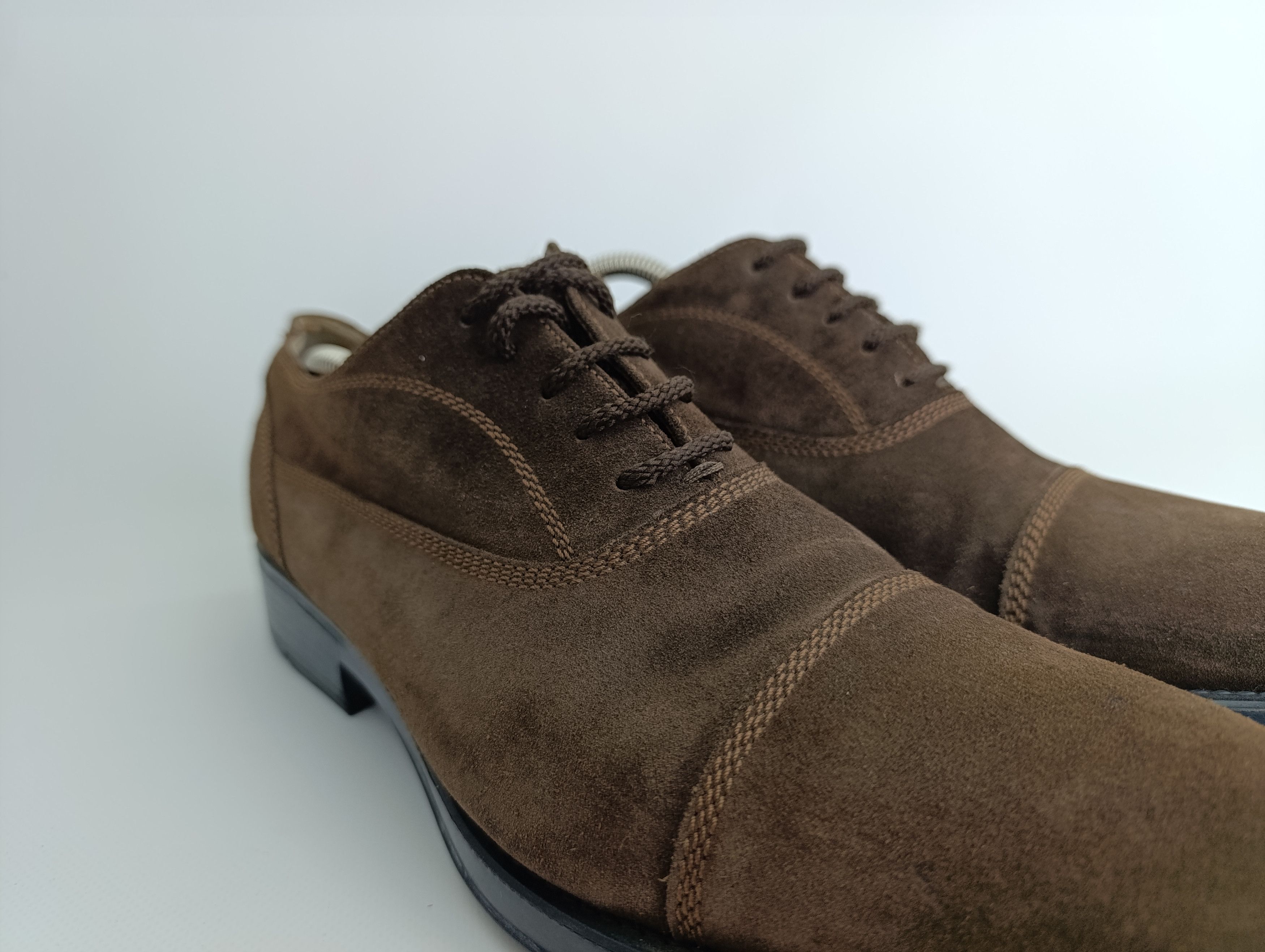 Pal Zileri Pal Zileri Concept Brown Suede Cap Toe Oxford Shoes Mens Size US 11 / EU 44 - 5 Thumbnail