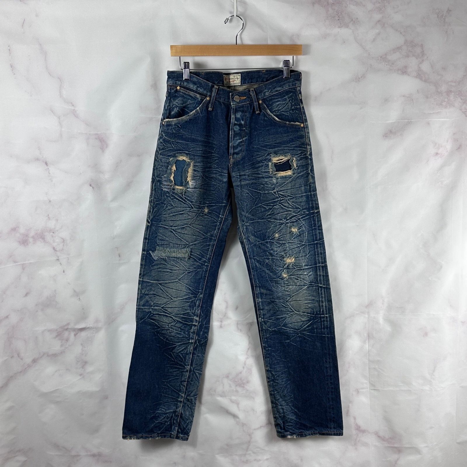 Wrangler Vintage Sanforized Repaired Selvedge Big Ben Denim Size US 29 - 1 Thumbnail