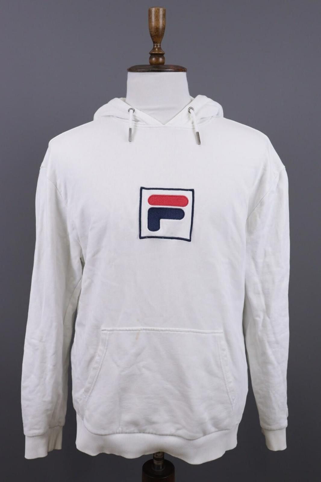 Fila Fula White Big Logo Long Sleeve Hoodie Sweater Size L Size US L / EU 52-54 / 3 - 1 Thumbnail