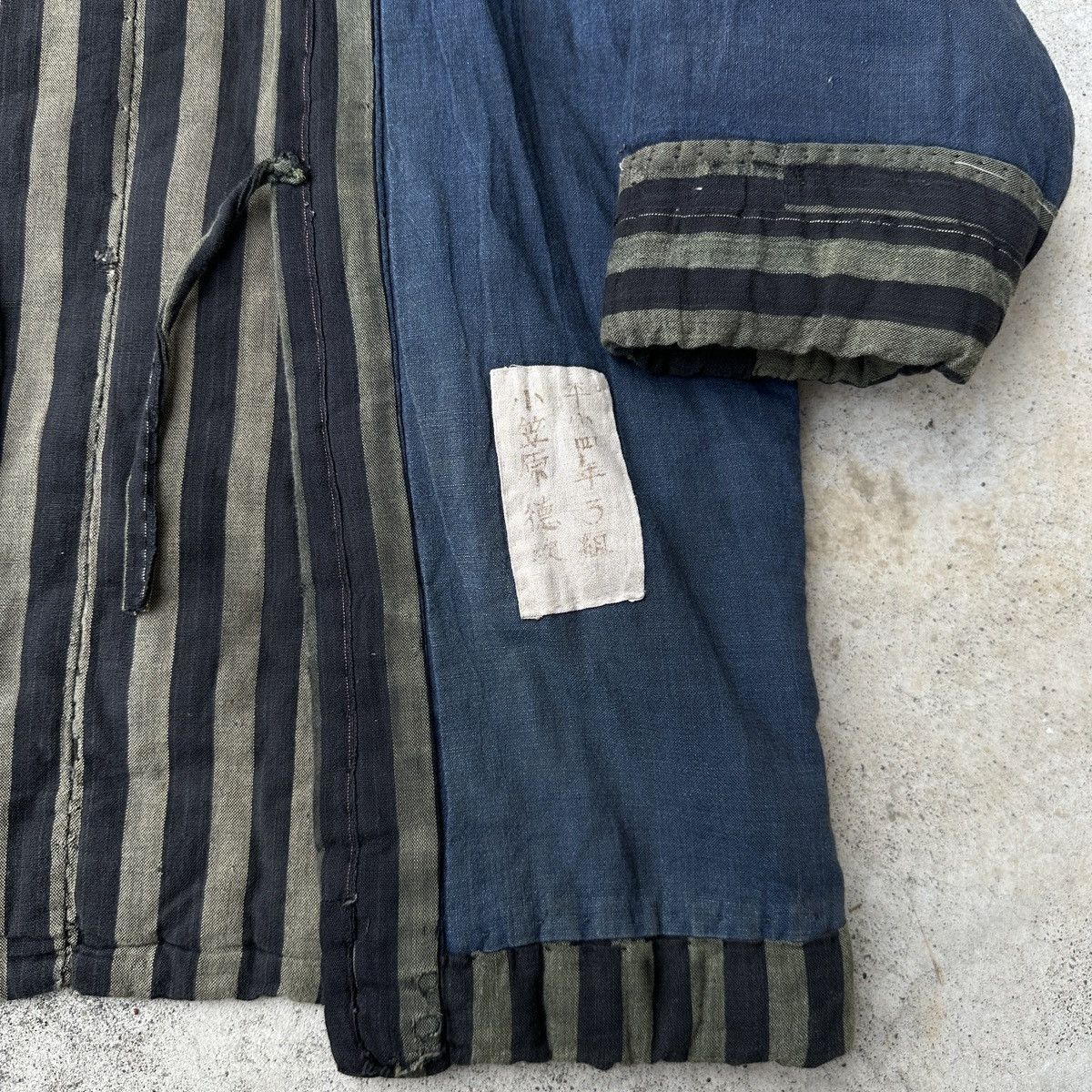 Japanese Brand Shima Boro Kid Noragi Yukata Patchwork Japan antique jacket Size US S / EU 44-46 / 1 - 11 Thumbnail