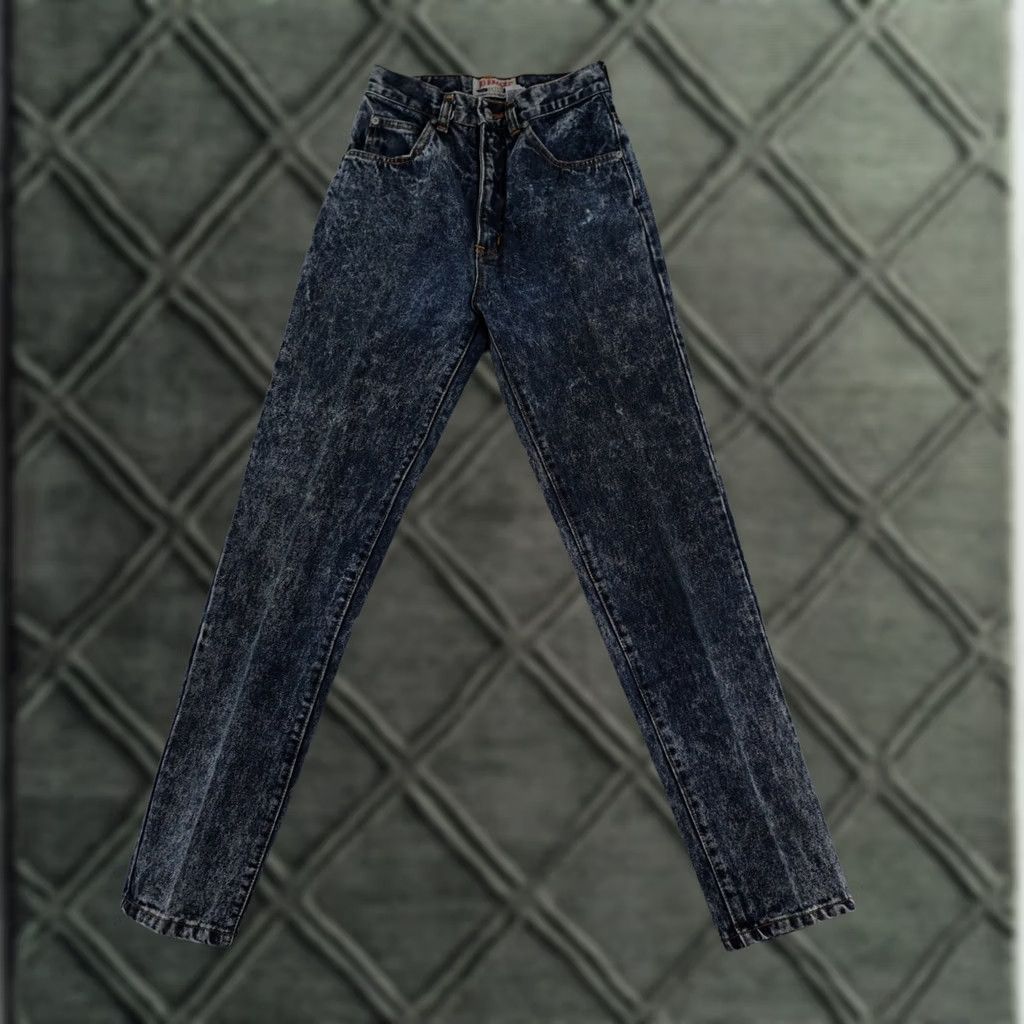 Jordache VINTAGE Jordache Jeans Womens 6 (6x29) High Waisted Acid Wash 5-Pocket Denim Blue Mens Womens Boys Girls Size 28" / US 6 / IT 42 - 1 Thumbnail